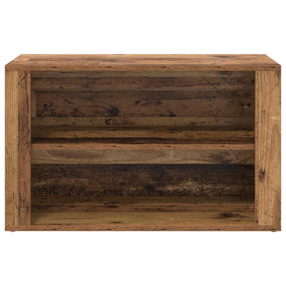 Schuhregal mit Regal Altholz 75 x 35 x 45 cm Holzwerkstoff