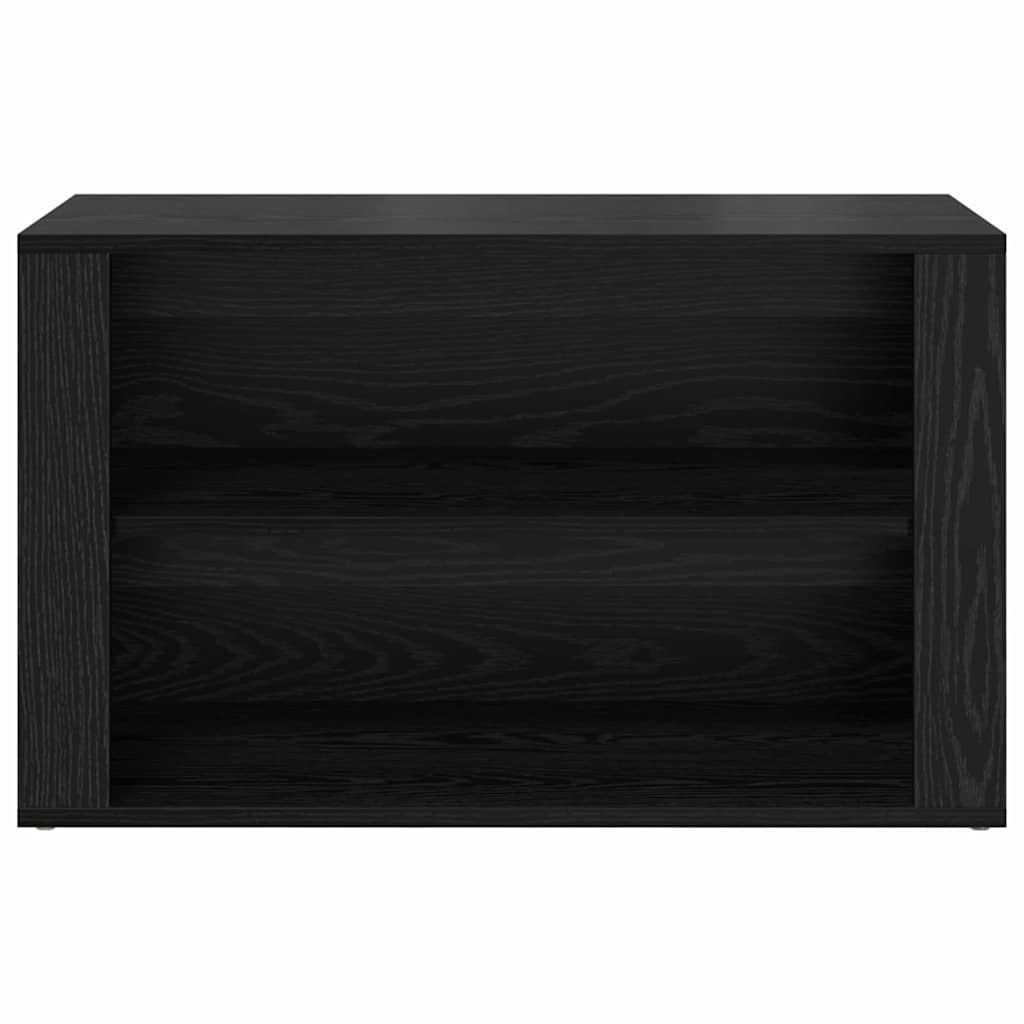 Schuhregal Schwarz Eichen-Optik 75 x 35 x 45 cm Holzwerkstoff