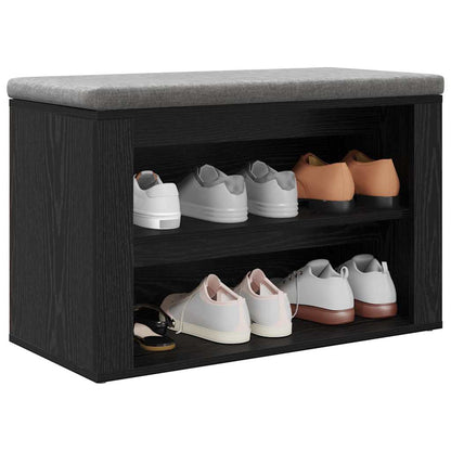 Schuhregal Schwarz Eichen-Optik 75 x 35 x 45 cm Holzwerkstoff