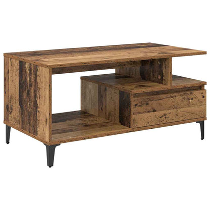 Couchtisch mit Schubladen Altholz 90 x 49 x 45 cm Holzwerkstoff