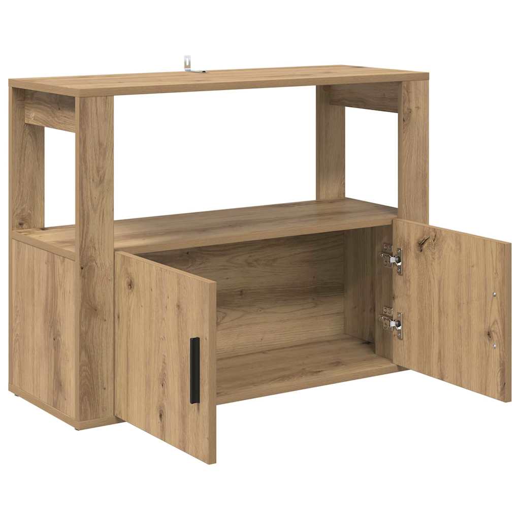 Sideboard Eiche handwerklich 80 x 30 x 60 cm Holzwerkstoff
