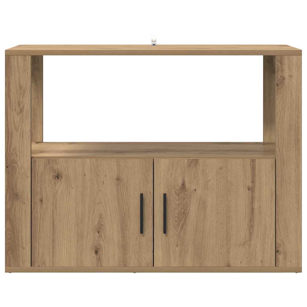 Sideboard Eiche handwerklich 80 x 30 x 60 cm Holzwerkstoff