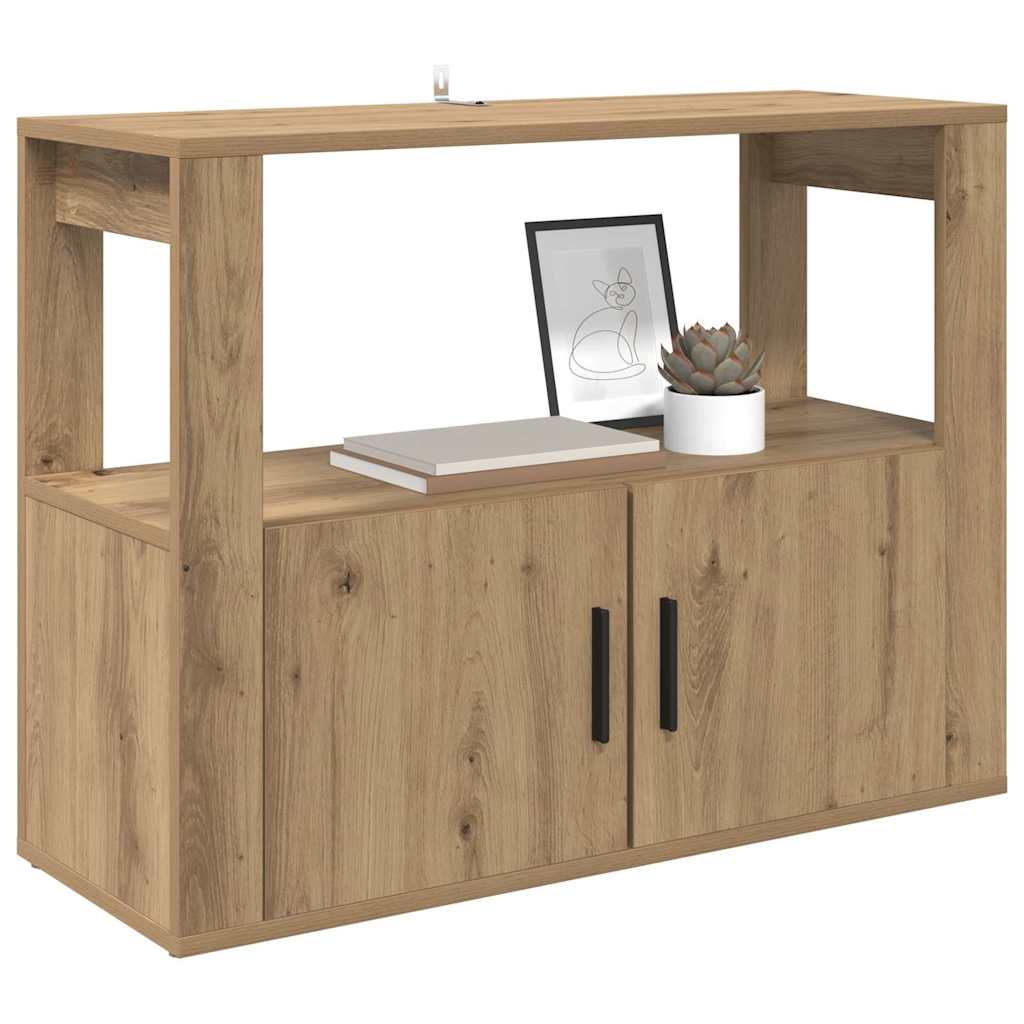 Sideboard Eiche handwerklich 80 x 30 x 60 cm Holzwerkstoff