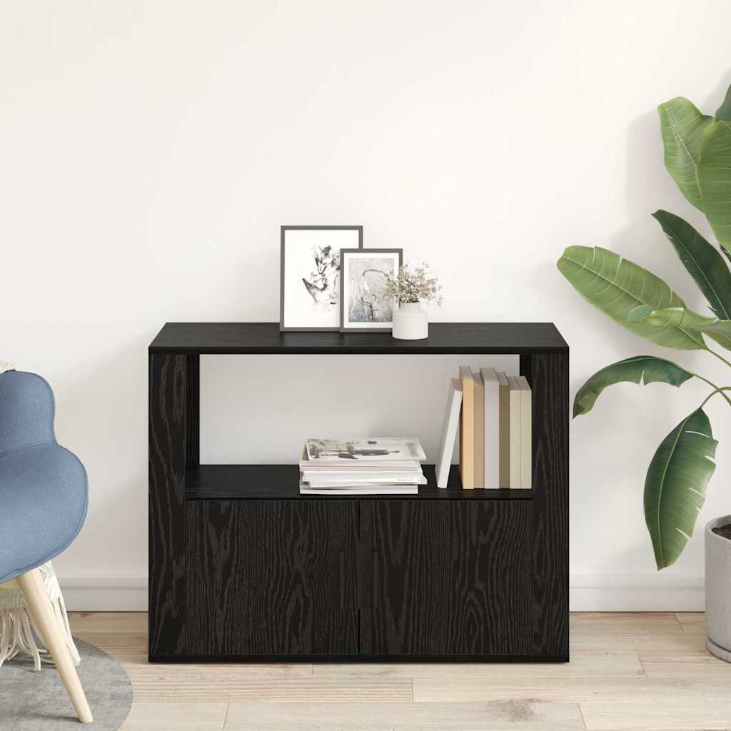 Sideboard Schwarze Eiche 80 x 30 x 60 cm Holzwerkstoff