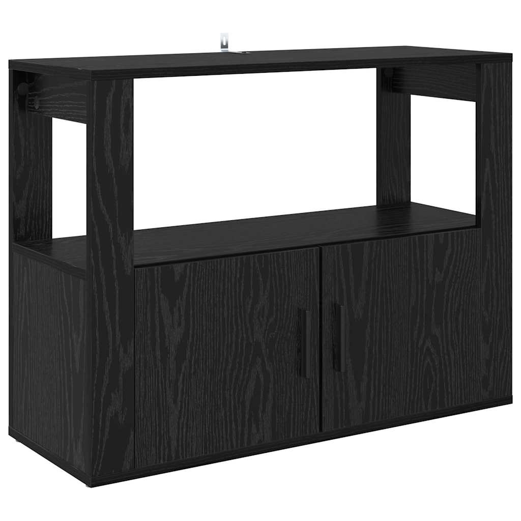 Sideboard Schwarze Eiche 80 x 30 x 60 cm Holzwerkstoff