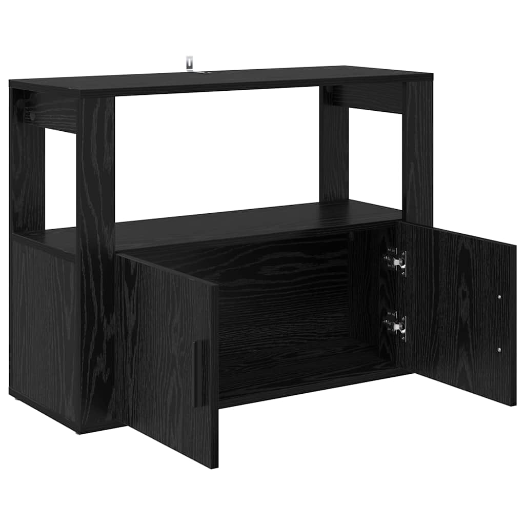 Sideboard Schwarze Eiche 80 x 30 x 60 cm Holzwerkstoff