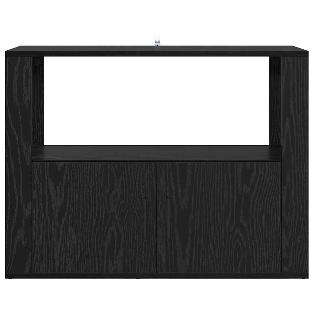 Sideboard Schwarze Eiche 80 x 30 x 60 cm Holzwerkstoff