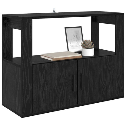 Sideboard Schwarze Eiche 80 x 30 x 60 cm Holzwerkstoff