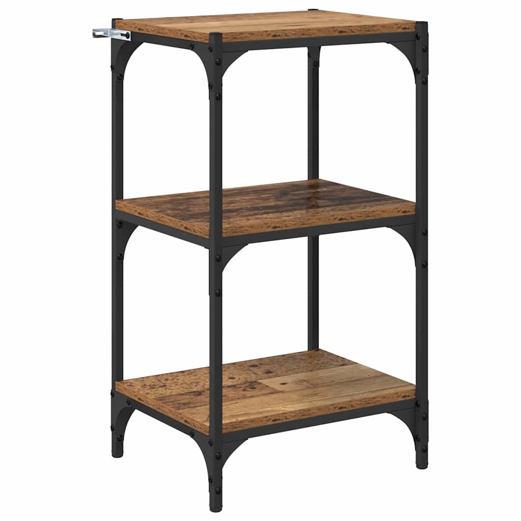 Bücherregal Altholz 40 x 33 x 70,5 cm Verbundholz und Eisen