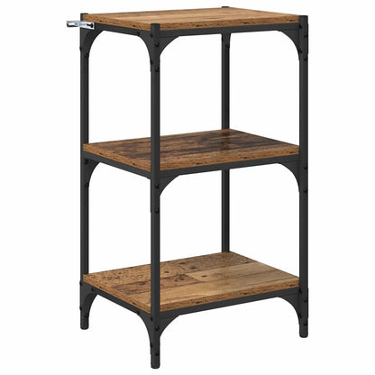 Bücherregal Altholz 40 x 33 x 70,5 cm Verbundholz und Eisen