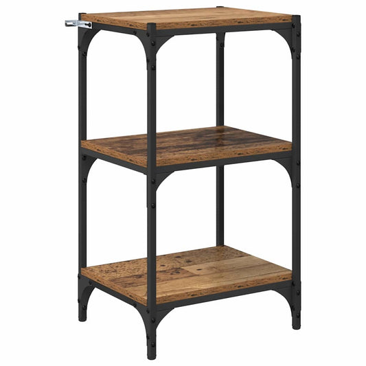 Bücherregal Altholz 40 x 33 x 70,5 cm Verbundholz und Eisen