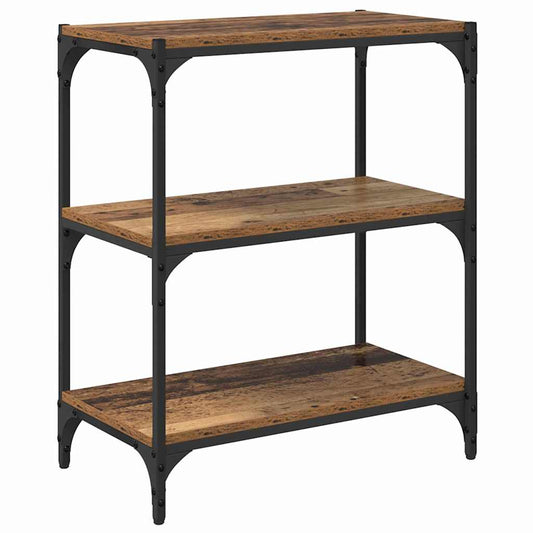 Bücherregal Altholz 60 x 33 x 70,5 cm Verbundholz und Eisen