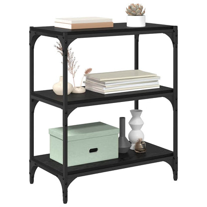 Bücherregal Schwarz Eichen-Optik 60 x 33 x 70,5 cm