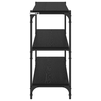 Bücherregal Schwarz Eichen-Optik 100 x 33 x 70,5 cm