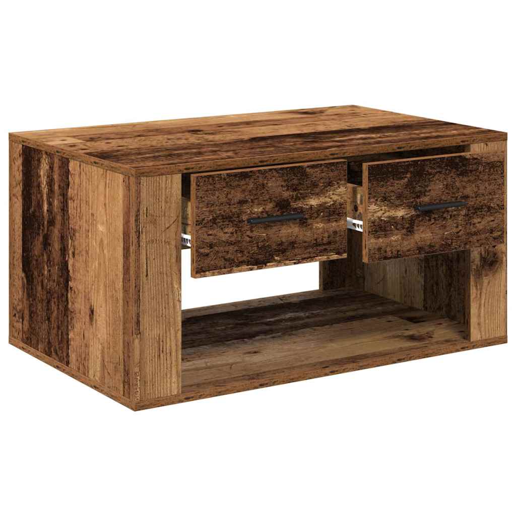 Couchtisch mit Schubladen Altholz 80 x 50 x 40 cm Holzwerkstoff