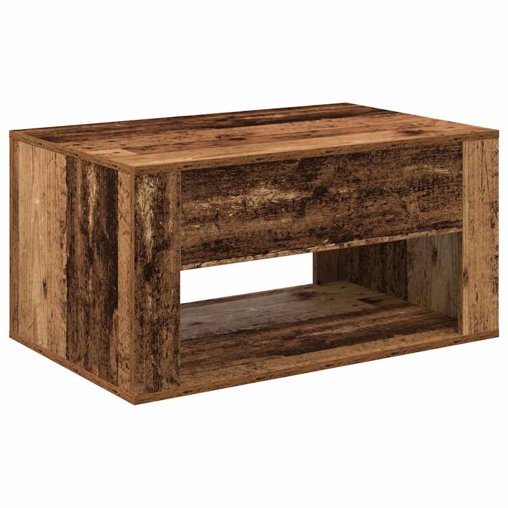 Couchtisch mit Schubladen Altholz 80 x 50 x 40 cm Holzwerkstoff