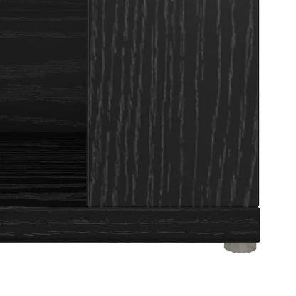 Sideboard Schwarz Eichen-Optik 100 x 30 x 59,5 cm Holzwerkstoff