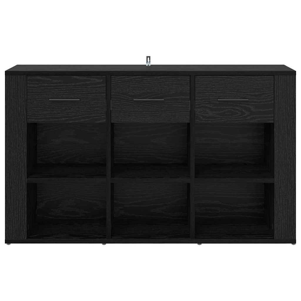 Sideboard Schwarz Eichen-Optik 100 x 30 x 59,5 cm Holzwerkstoff