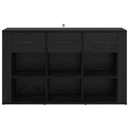 Sideboard Schwarz Eichen-Optik 100 x 30 x 59,5 cm Holzwerkstoff
