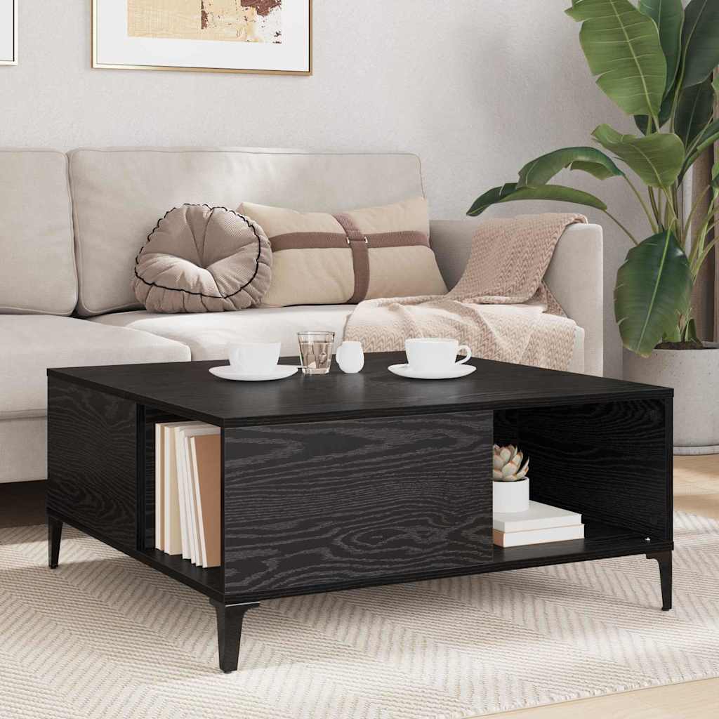 Couchtisch Schwarz Eichen-Optik 80 x 80 x 36,5 cm Holzwerkstoff