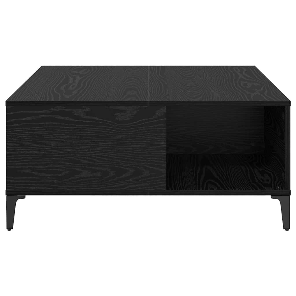 Couchtisch Schwarz Eichen-Optik 80 x 80 x 36,5 cm Holzwerkstoff