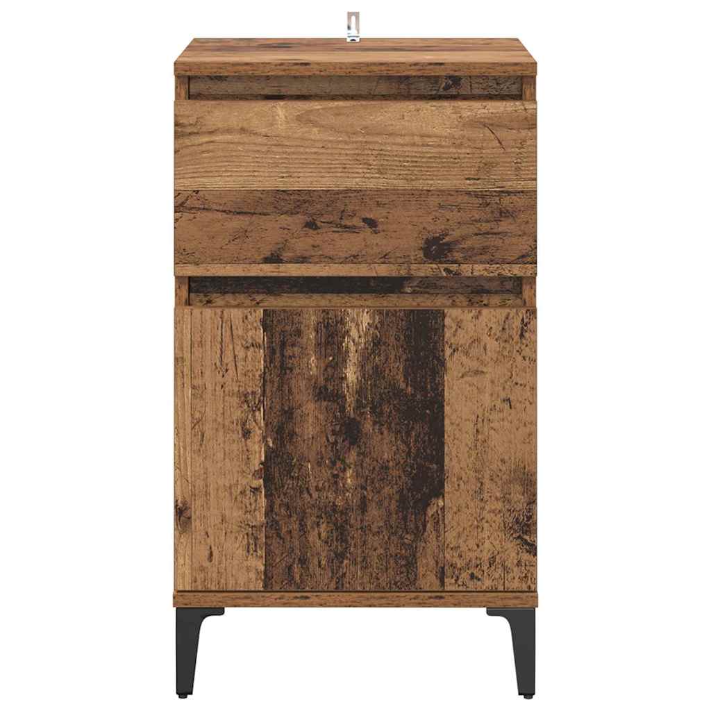 Nachttisch 2 pcs Altholz 40 x 35 x 70 cm Holzwerkstoff