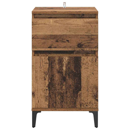 Nachttisch 2 pcs Altholz 40 x 35 x 70 cm Holzwerkstoff