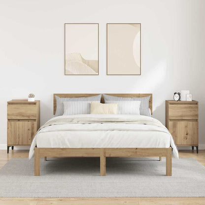 Nachttisch 2 pcs Eiche handwerklich 40 x 35 x 70 cm