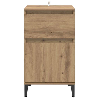 Nachttisch 2 pcs Eiche handwerklich 40 x 35 x 70 cm