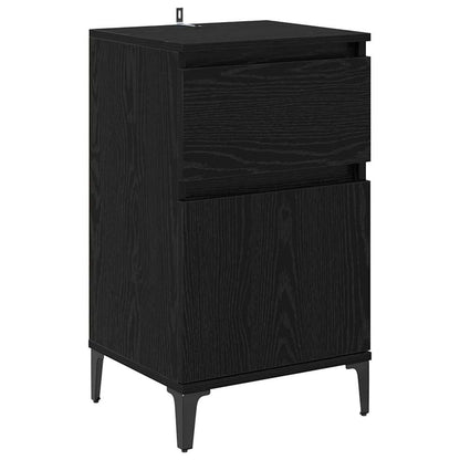 Nachttisch Schwarze Eiche 40 x 35 x 70 cm Holzwerkstoff