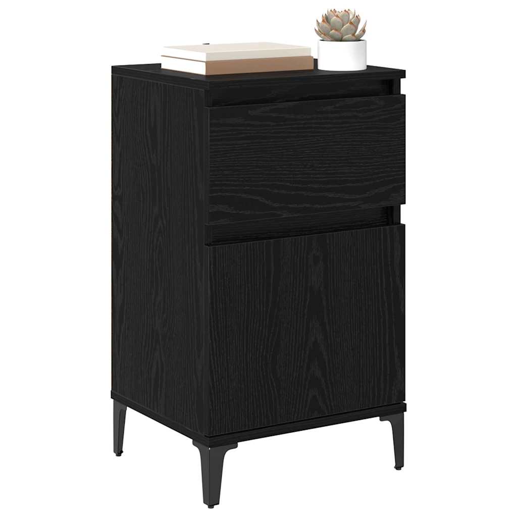 Nachttisch Schwarze Eiche 40 x 35 x 70 cm Holzwerkstoff