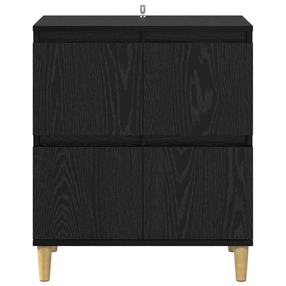Sideboard Schwarz Eichen-Optik 60 x 35 x 70 cm Holzwerkstoff