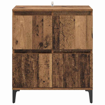 Sideboard Altholz 60 x 35 x 70 cm Verbundholz und Eisen