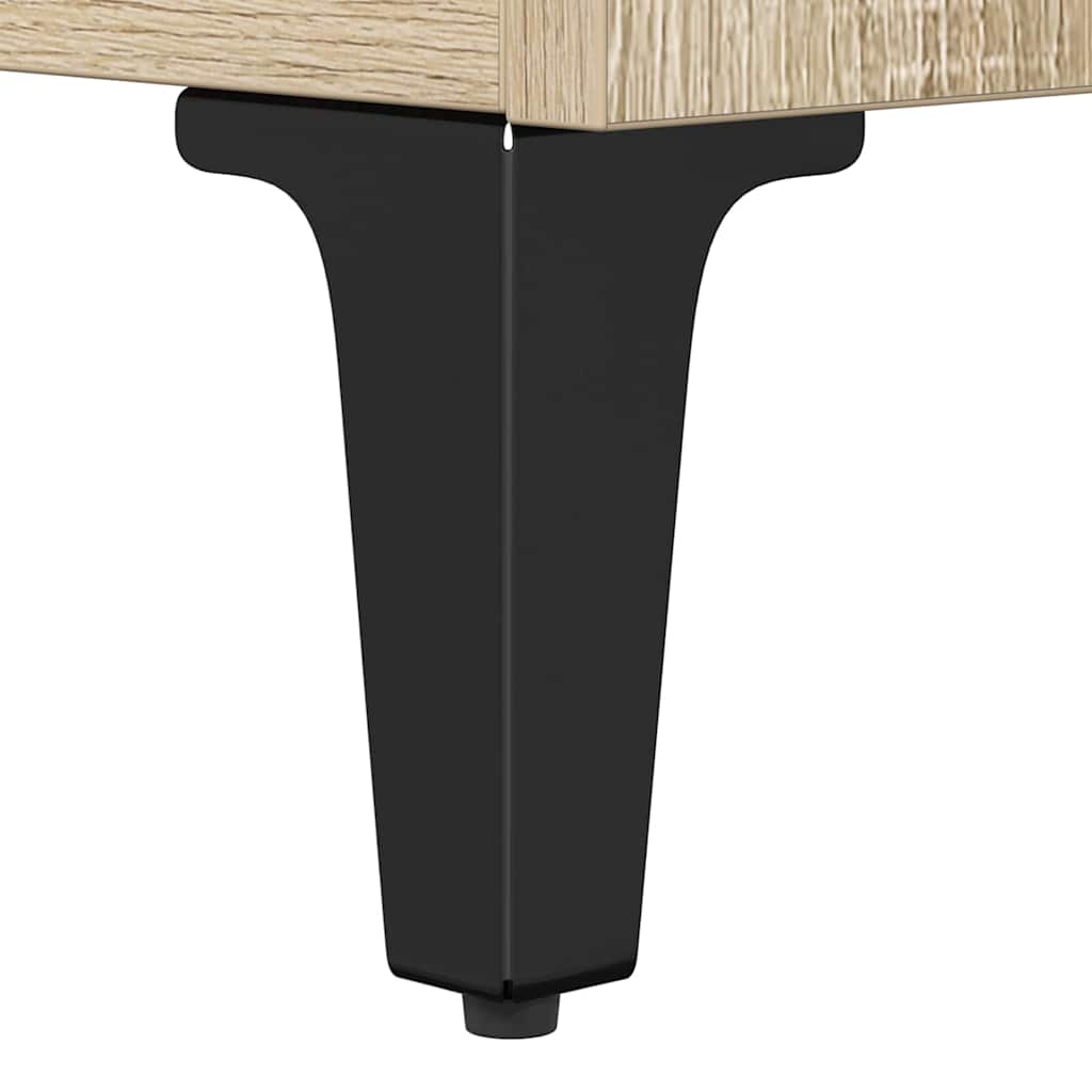 Waschbeckenunterschrank mit Regal Sonoma-Eiche 80 x 33 x 60 cm