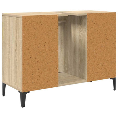Waschbeckenunterschrank mit Regal Sonoma-Eiche 80 x 33 x 60 cm