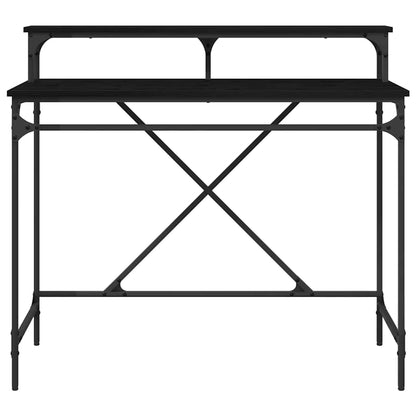 Schreibtisch Schwarz Eichen-Optik 100 x 50 x 90 cm