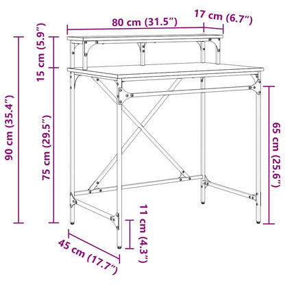 Schreibtisch Artisan-Eiche 80 x 50 x 90 cm Holzwerkstoff