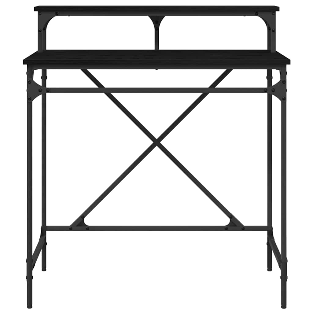 Schreibtisch Schwarz Eichen-Optik 80 x 50 x 90 cm Holzwerkstoff