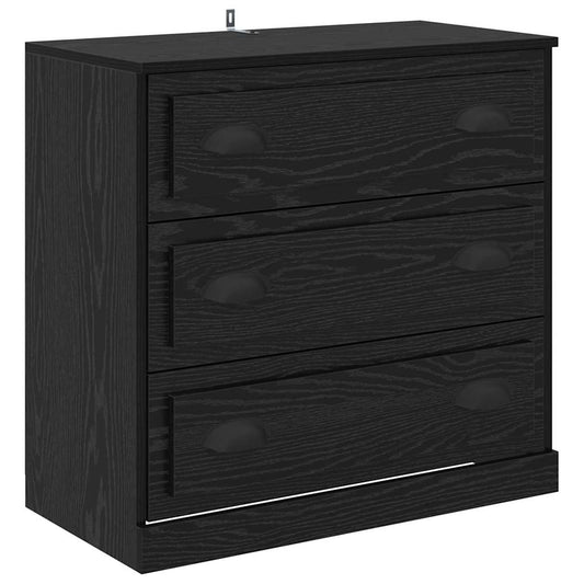 Sideboard Schwarz Eichen-Optik 70 x 35,5 x 67,5 cm