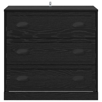 Sideboard Schwarz Eichen-Optik 70 x 35,5 x 67,5 cm