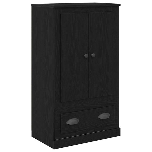 Highboard Schwarz Eichen-Optik 60 x 35,5 x 103,5 cm