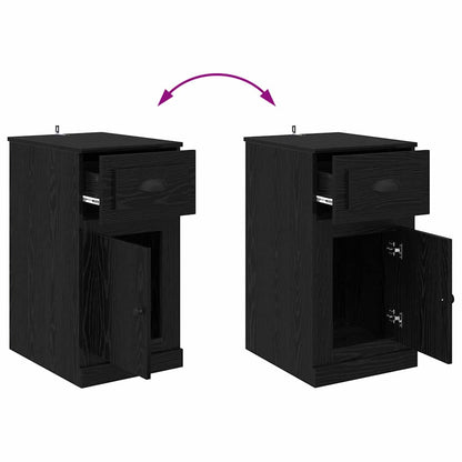 Seitenschrank Schwarz Eichen-Optik 40 x 50 x 75 cm