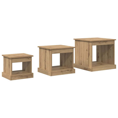Couchtisch 3 pcs Artisan-Eiche Holzwerkstoff