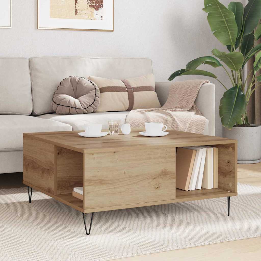 Couchtisch Artisan-Eiche 80 x 80 x 36.5 cm Holzwerkstoff