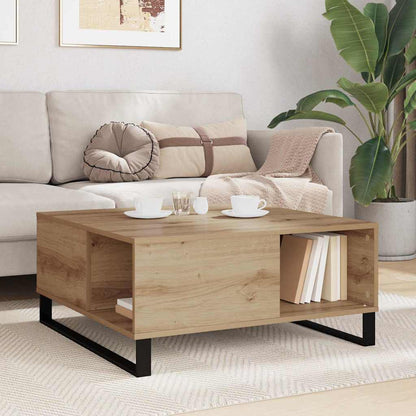 Couchtisch Eiche handwerklich 80 x 80 x 36.5 cm Holzwerkstoff