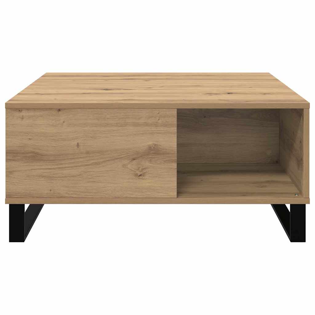 Couchtisch Eiche handwerklich 80 x 80 x 36.5 cm Holzwerkstoff