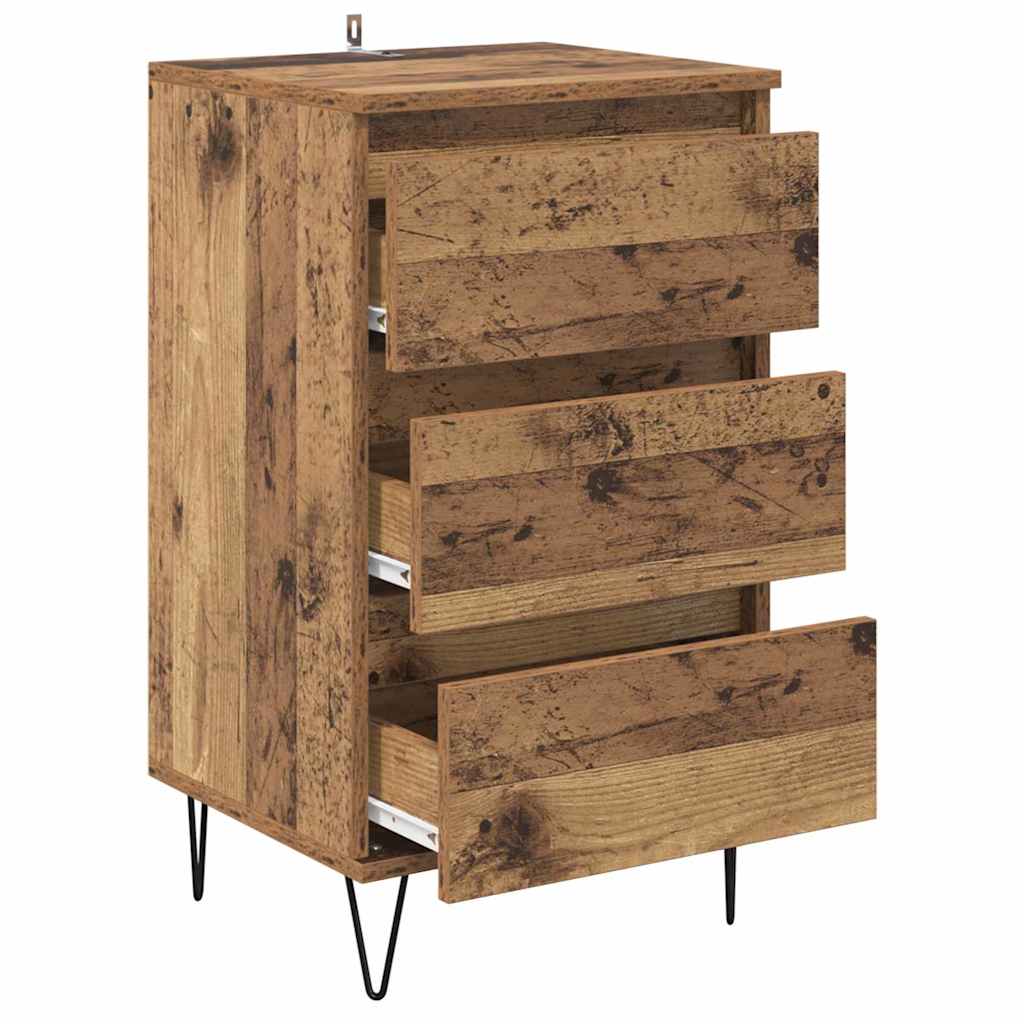 Sideboard Altholz 40 x 35 x 70 cm Verbundholz und Eisen