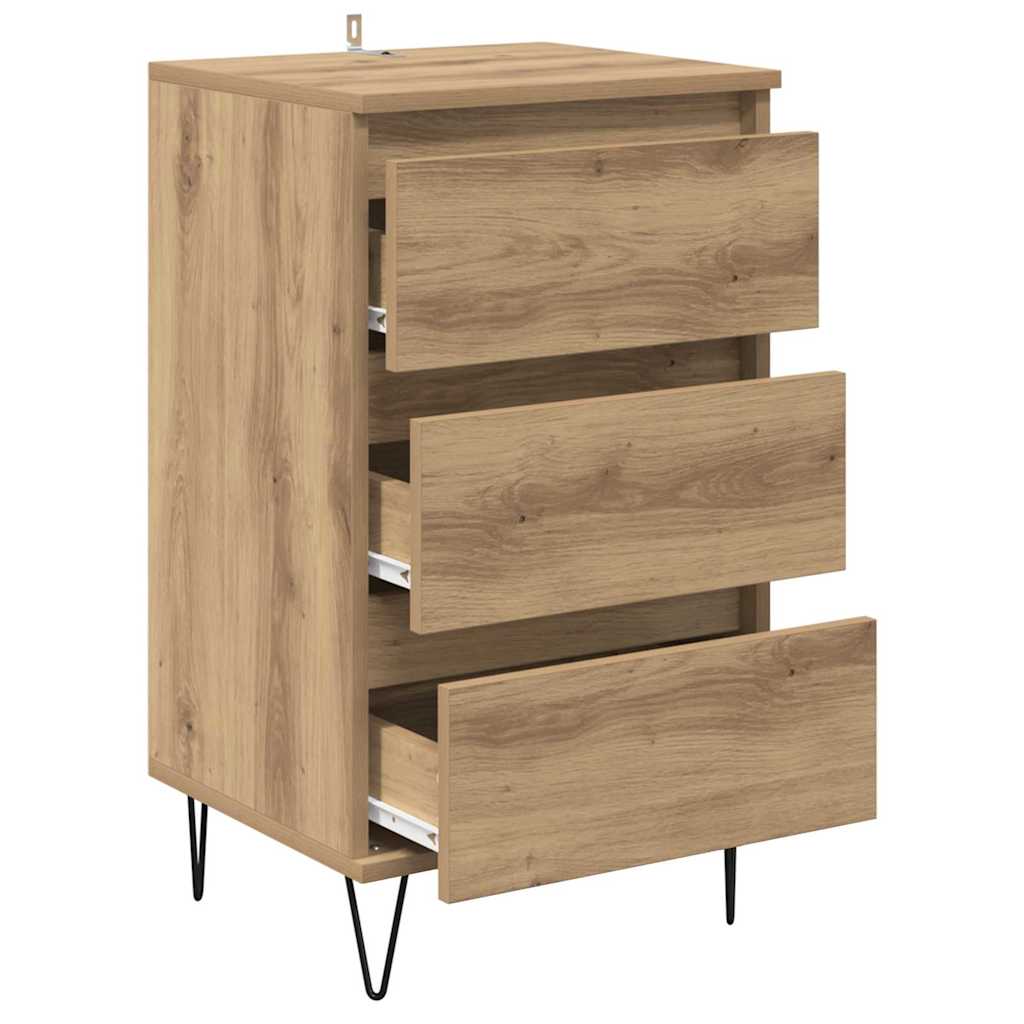 Sideboard Artisan-Eiche 40 x 35 x 70 cm Verbundholz und Eisen