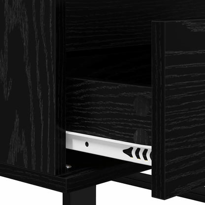 Sideboard mit Schubladen Schwarz Eichen-Optik Holzwerkstoff