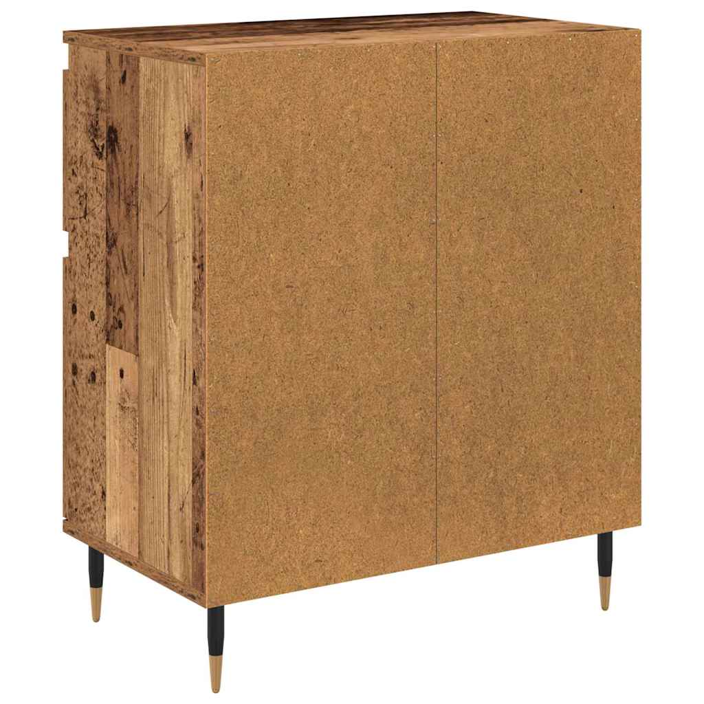 Sideboard Altholz 60 x 35 x 70 cm Verbundholz und Eisen